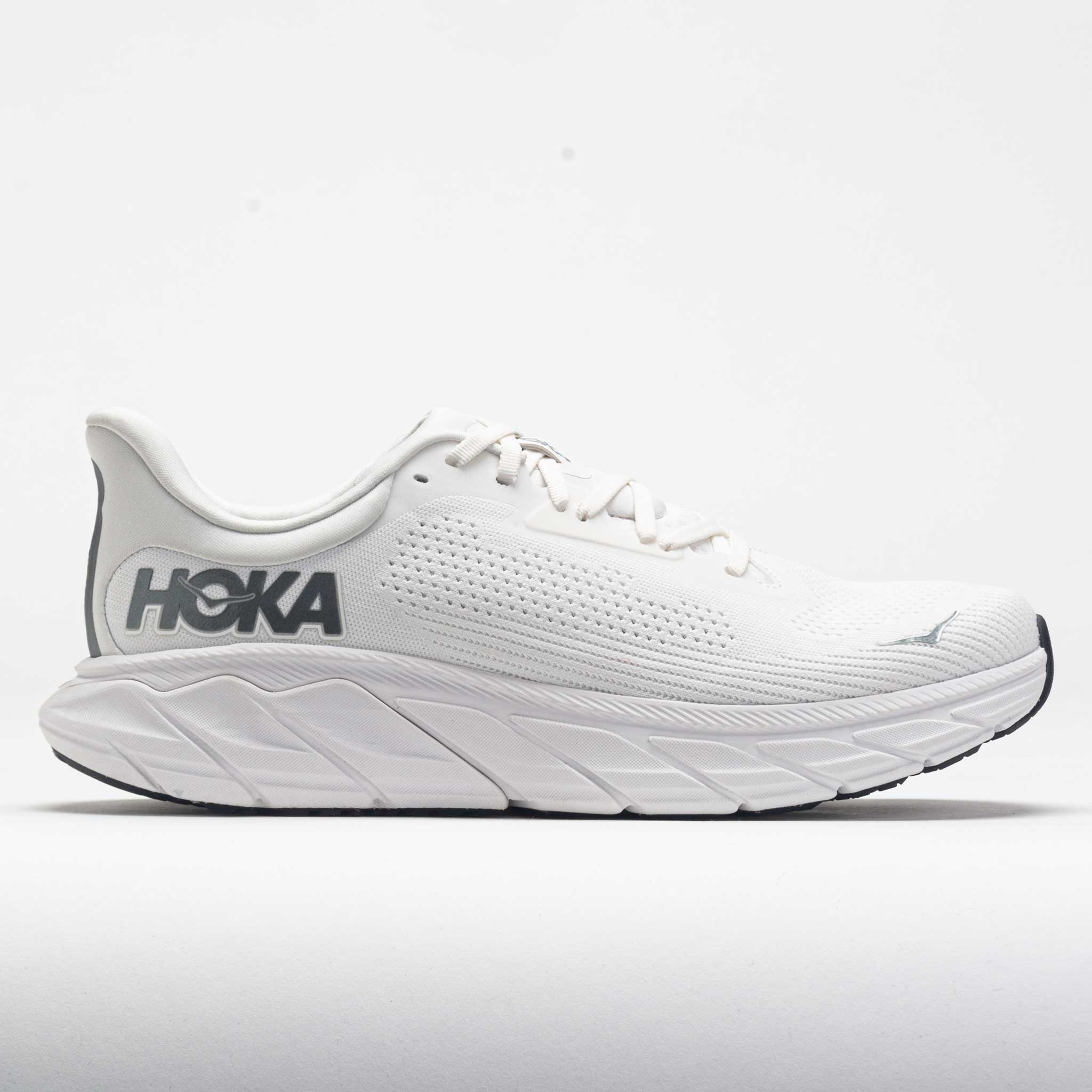 040942_3 HOKA Arahi 7 Mens Blanc de Blanc/Steel Wool - Image 1