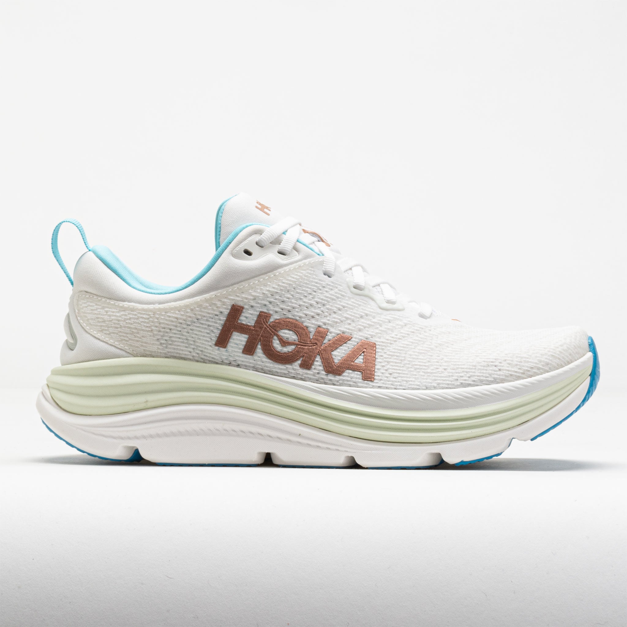 041733_3 HOKA Gaviota 5 Womens Frost/Rose Gold - Image 1
