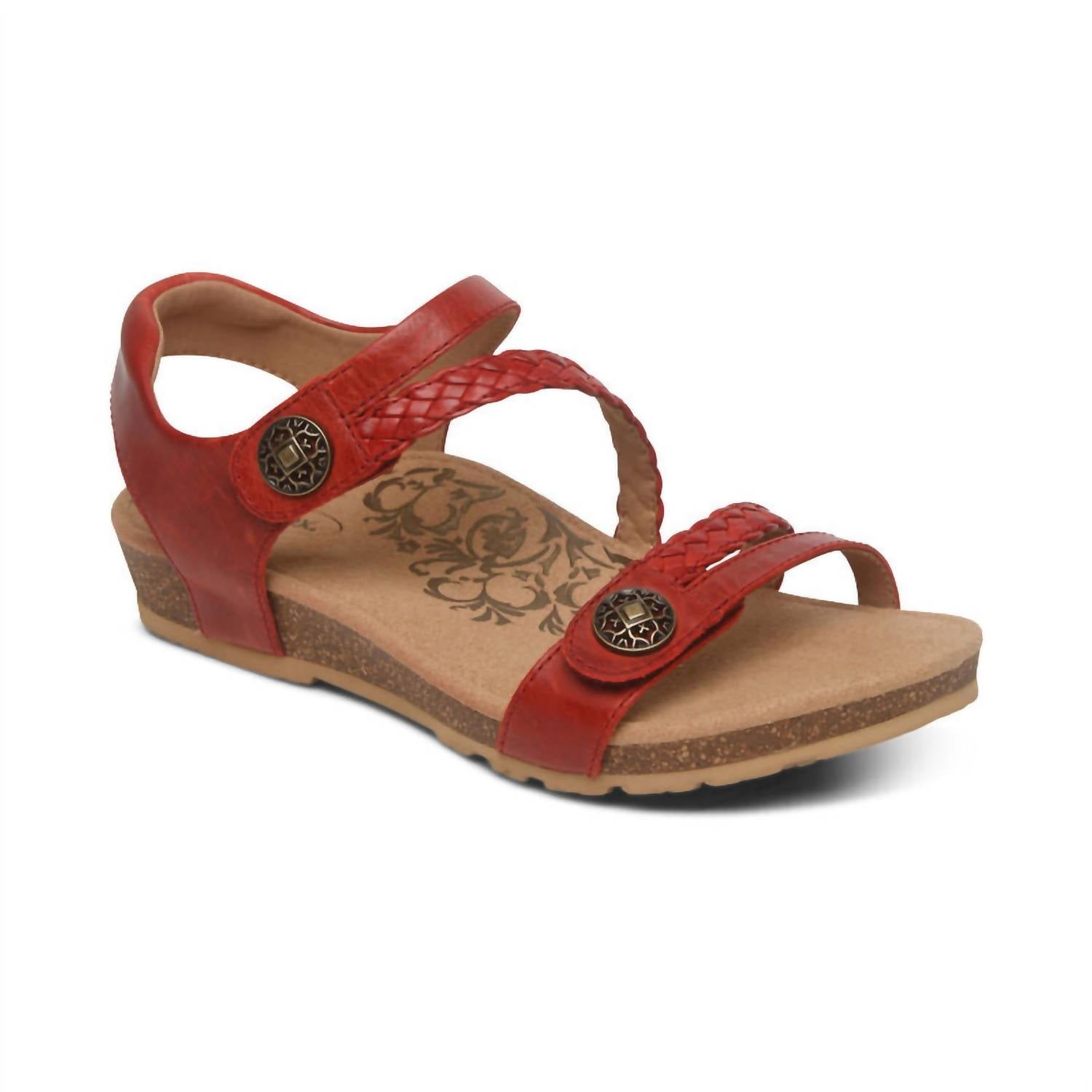 22a6b107-508f-48f1-952c-231da38ab532-upscale_15k-1500x1500-70 Aetrex - Women's Jillian Braided Quarter Strap - Image 1