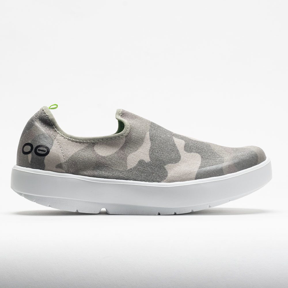 631317_3 OOFOS OOmg eeZee Limited Womens Green Camo - Image 1