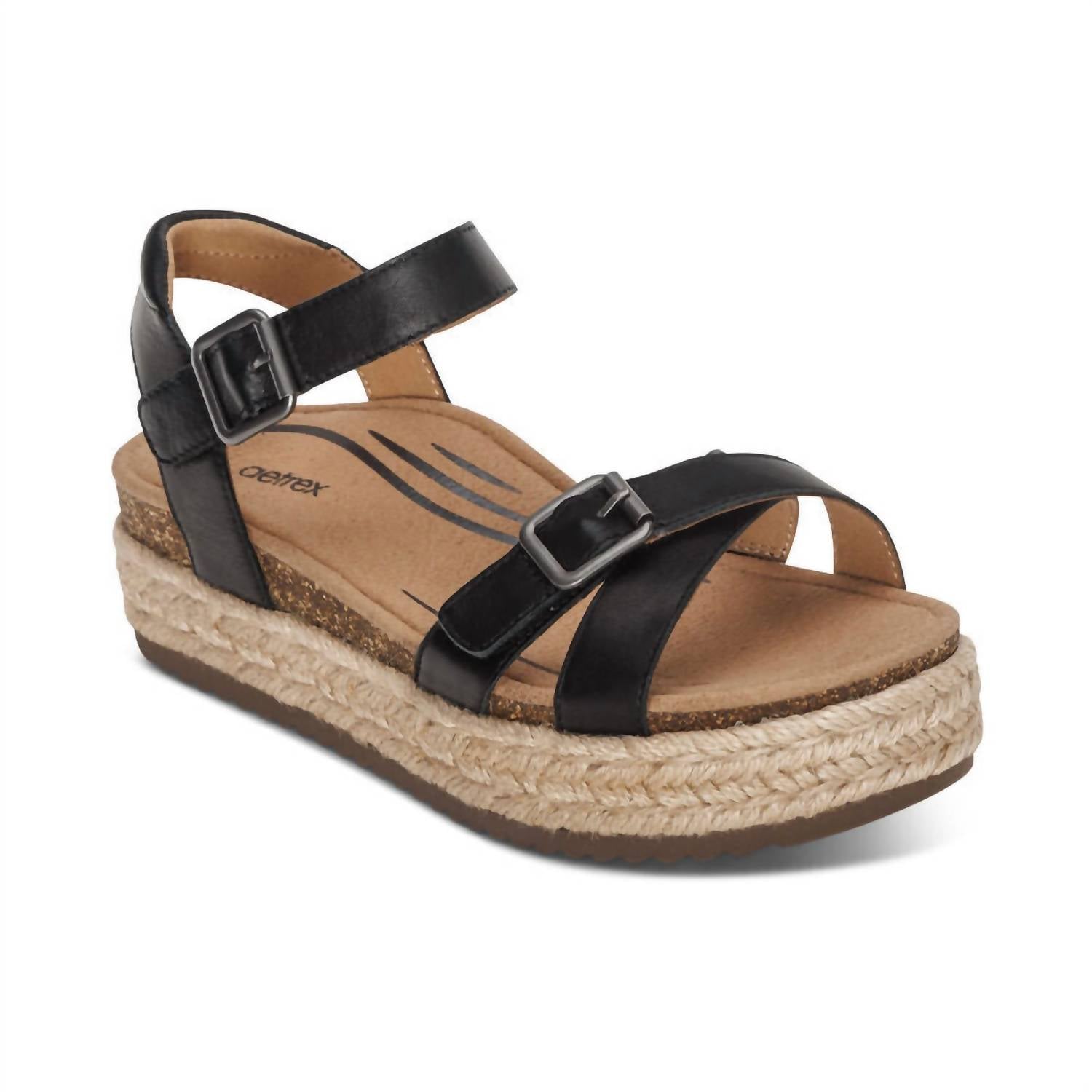 9598947f-ef16-4dd0-9d62-e65eb420f618-upscale_15k-1500x1500-70 Aetrex - Women's Paula Platform Sandal - Image 1