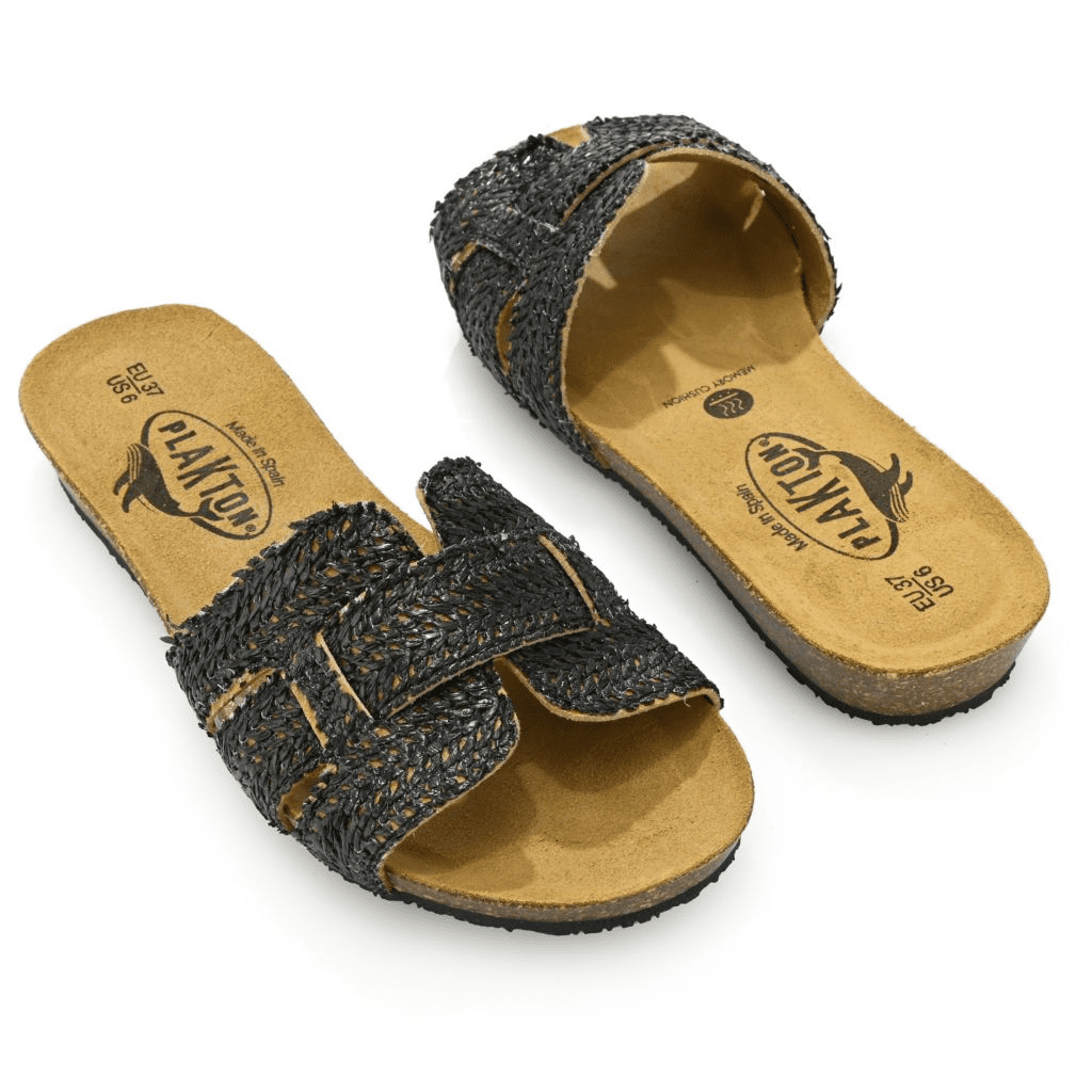 S475533-00003-13402 Plakton Fiji Slide-on Raffia Sandals - Image 1