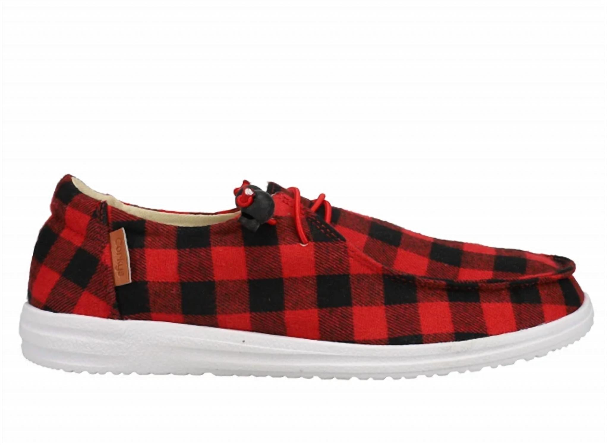 b31c7e50-7019-418c-ad89-caf4fdc107b3-upscale_15k-1500x1500-1 Corkys Footwear - Women's Kayak Plaid Shoes - Image 1