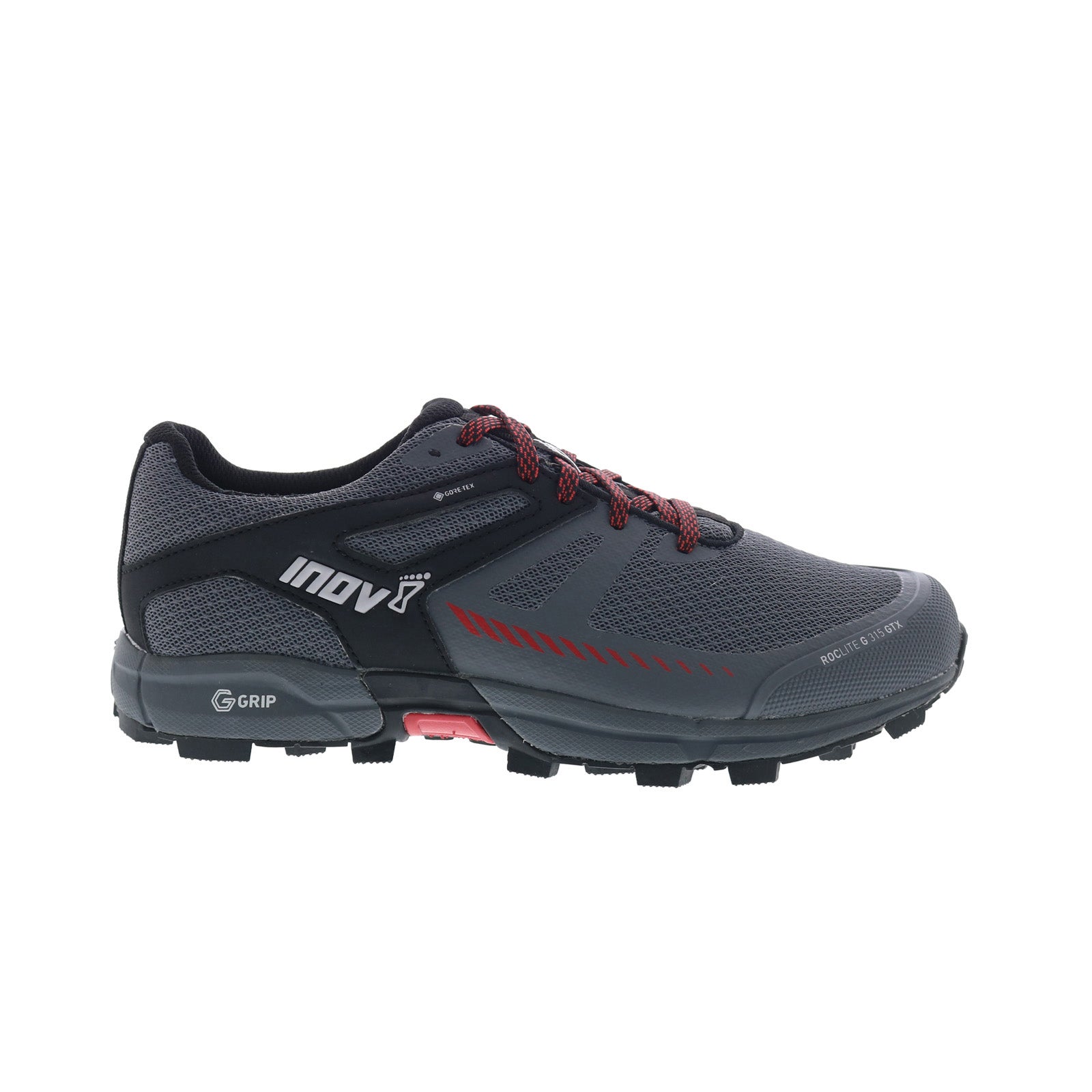 001019_grey_black_red_reshoot_01 Inov-8 Roclite G 315 GTX V2 001019-GYBKRD Mens Gray Athletic Hiking Shoes - Image 1