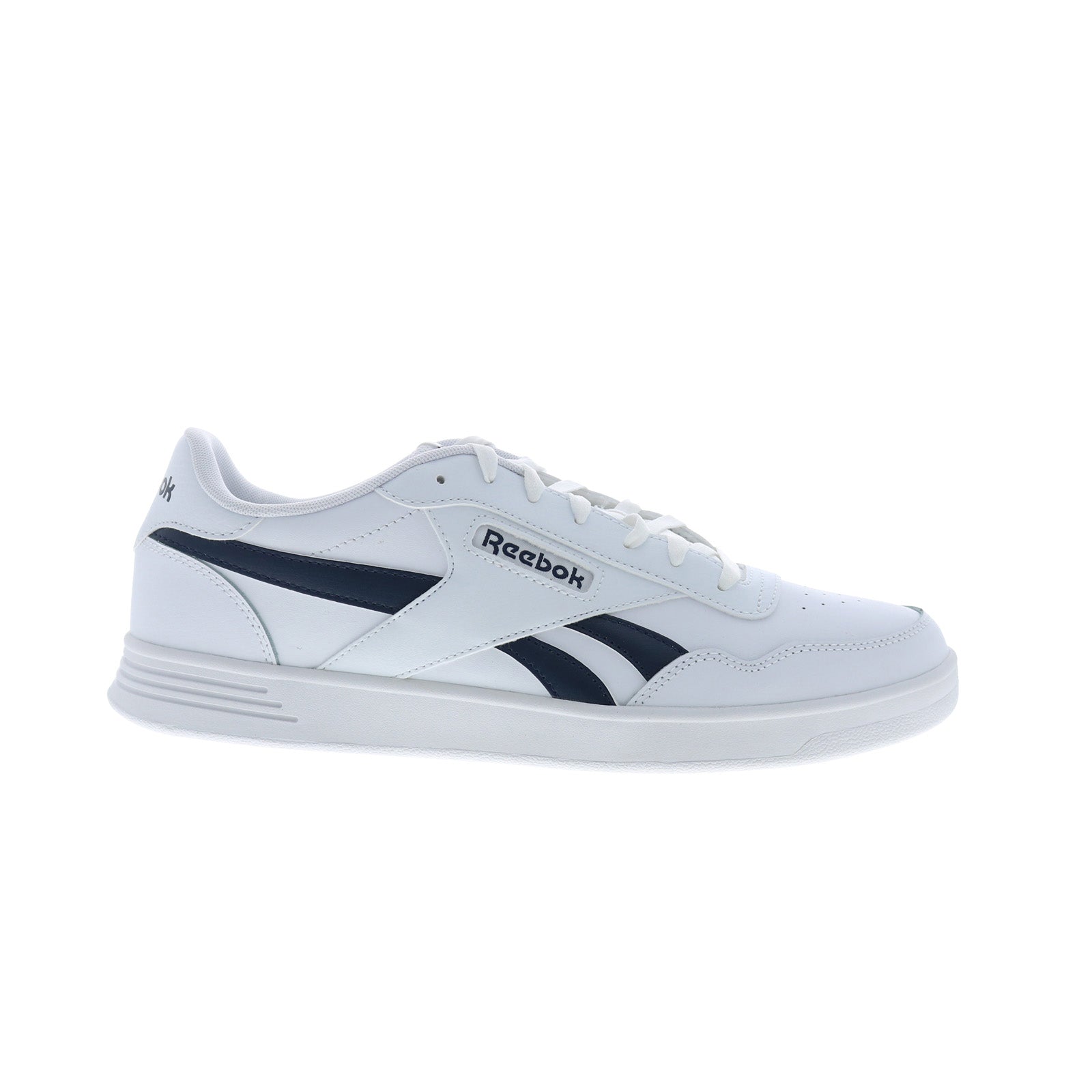 100033984_ftwwht_ftwwht_vecn_reshoot_01 Reebok Court Advance Mens White Leather Lace Up Lifestyle Sneakers Shoes - Image 1