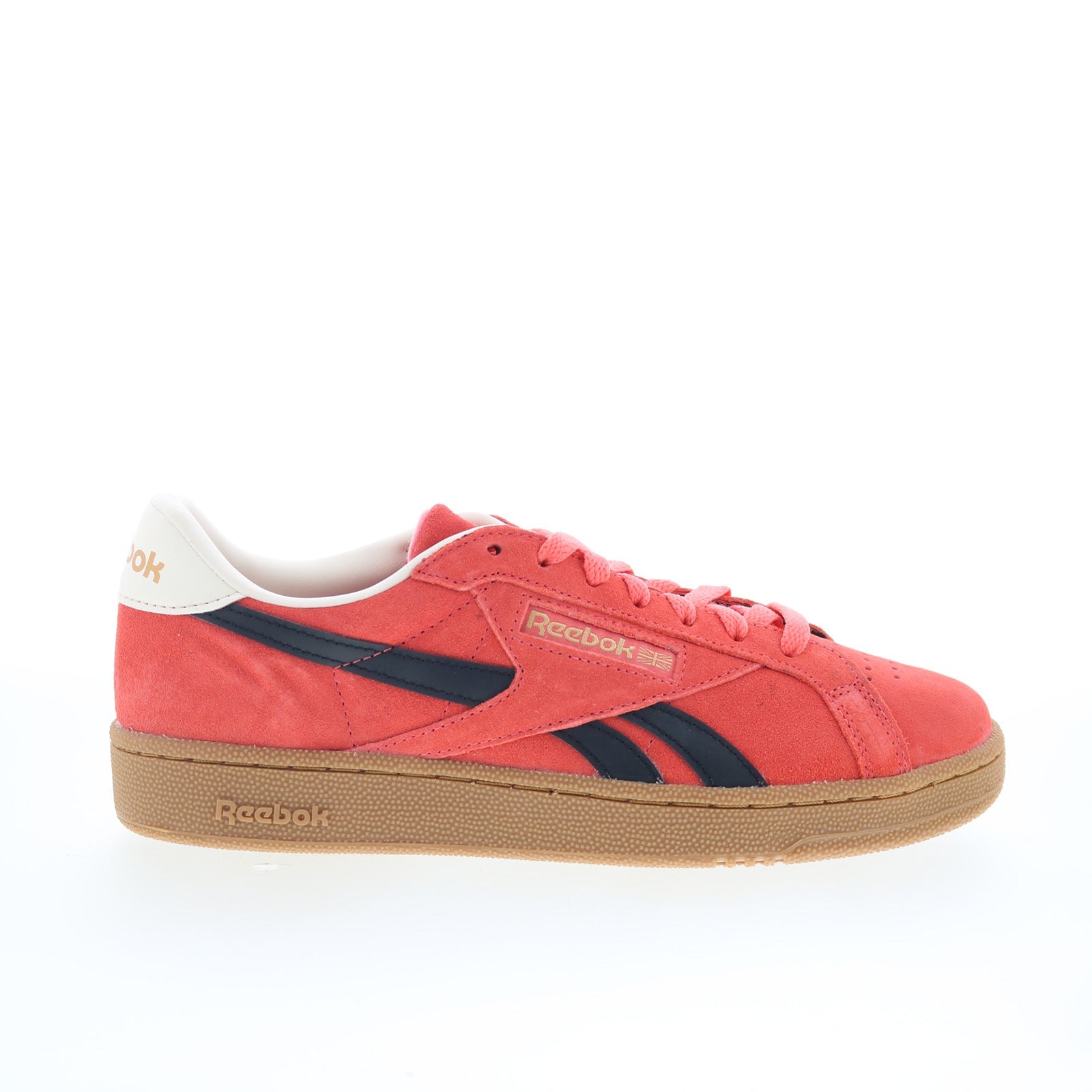 Reebok Club C Grounds UK Mens Pink Suede Lace Up Lifestyle Sneakers Shoes - Image 1
