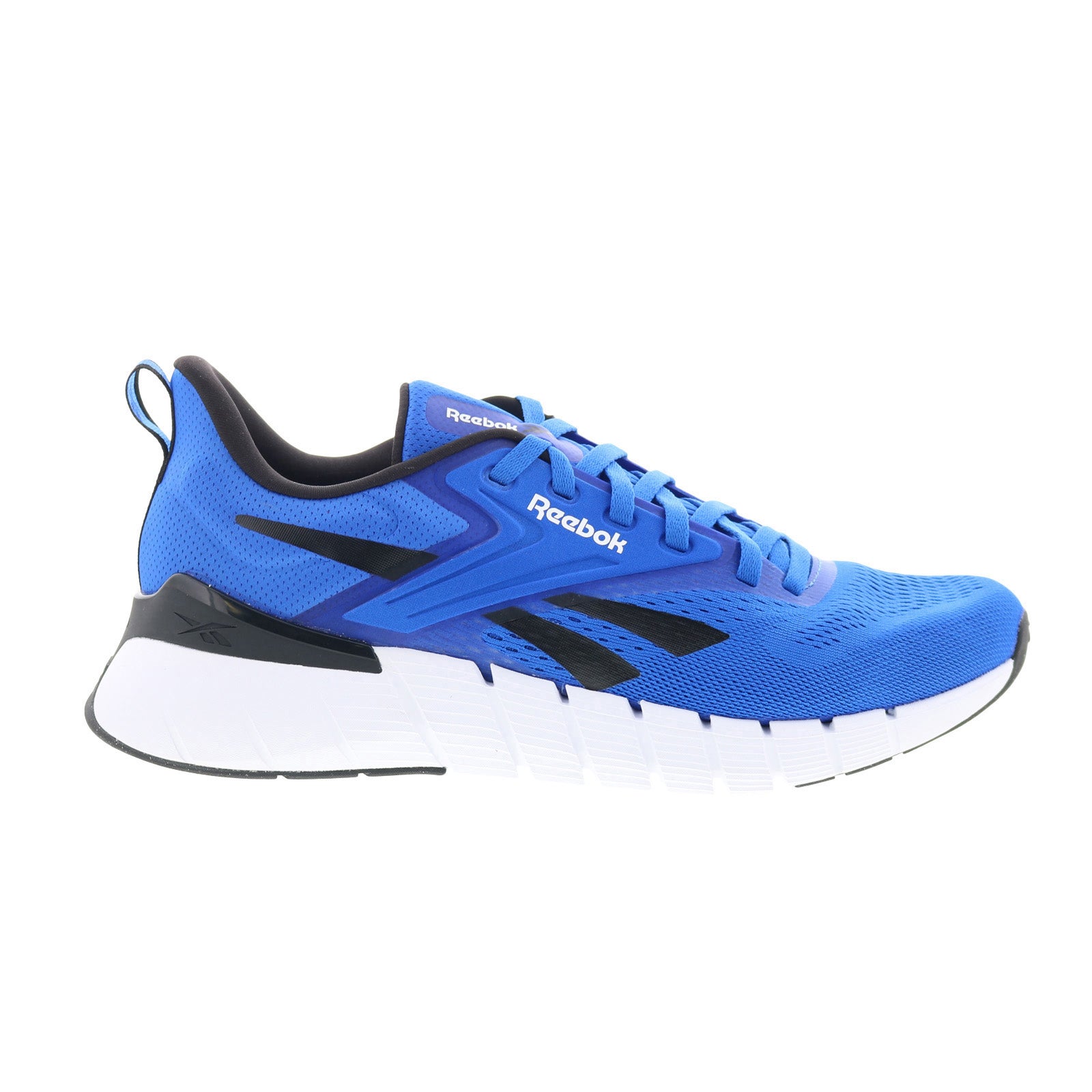 100212281_nano_gym_blue_black_white_reshoot_01 Reebok Nano Gym Mens Blue Mesh Lace Up Athletic Cross Training Shoes - Image 1