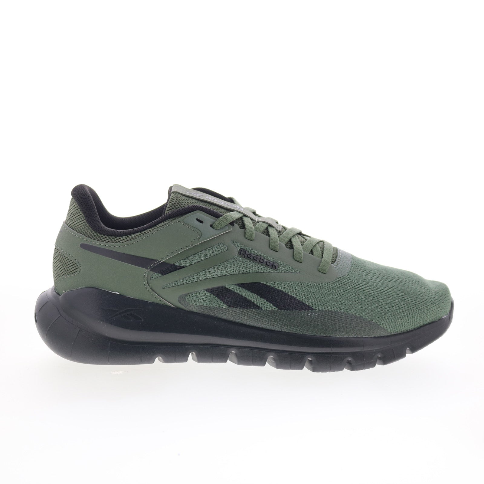 100238228_split_flex_green_white_black_01_47c6c08c-abbb-4991-8391-8cc19ef61ee6 Reebok Split Flex Mens Green Synthetic Athletic Cross Training Shoes - Image 1