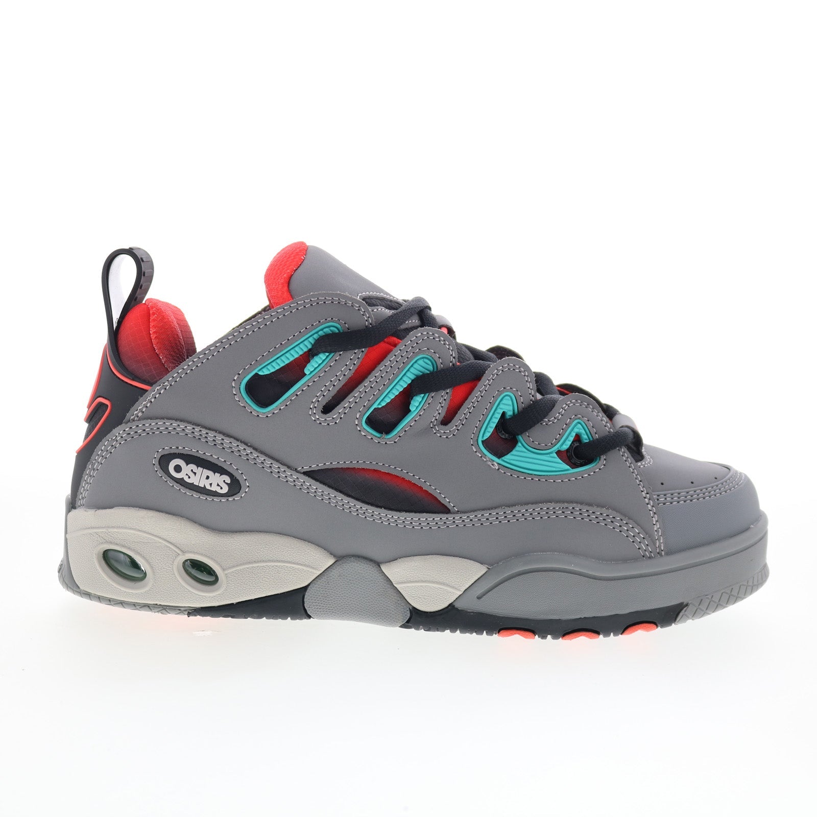1375-2962_d3_e_grey_orange_turquose_01_7d972c8e-f6f9-4aac-9a97-8fc816820ef1 Osiris D3 E 1375 2962 Mens Gray Skate Inspired Sneakers Shoes - Image 1