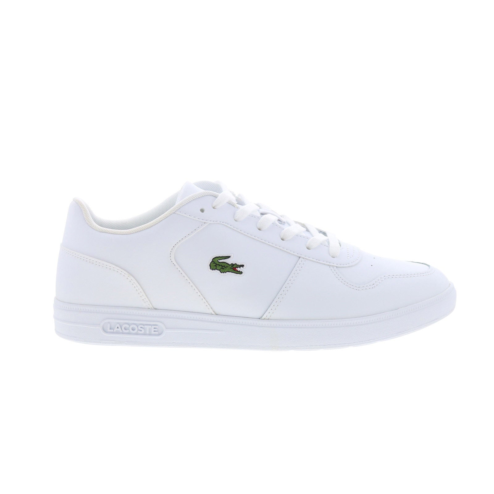 7-48sma011421g_t-base_224_1_sma_white_white_reshoot_01 Lacoste T-Base 224 1 SMA 7-48SMA011421G Mens White Lifestyle Sneakers Shoes - Image 1
