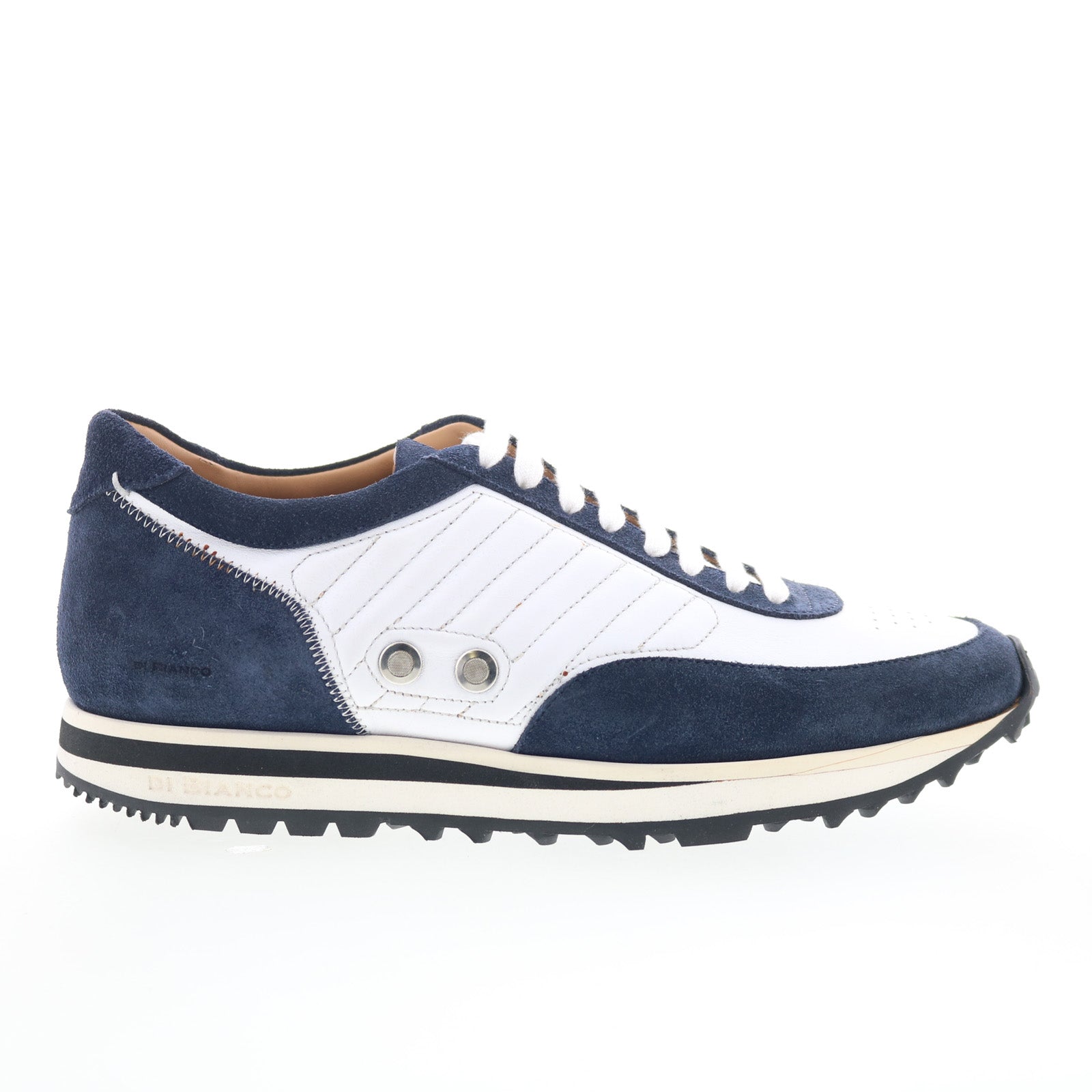 daytona_daytona_white_calf_bianco_cubano_01_75ae7927-33f0-4dca-9a68-1d761c7caae0 Di Bianco Daytona Calfskin Mens White Suede Lifestyle Sneakers Shoes - Image 1