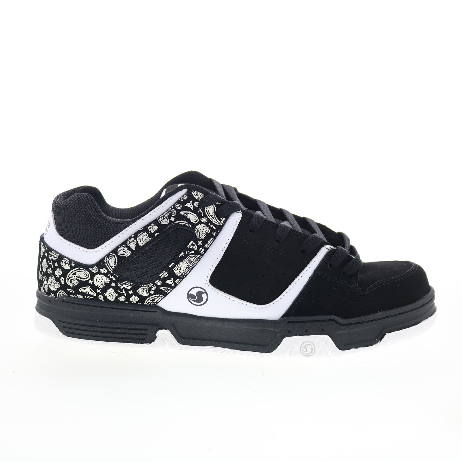 dvf0000370001_remix_blk_wht_prt_nbk__01_8f522730-786e-487c-a76b-dc225a2a1577 DVS Remix DV00370001 Mens Black Nubuck Skate Inspired Sneakers Shoes - Image 1