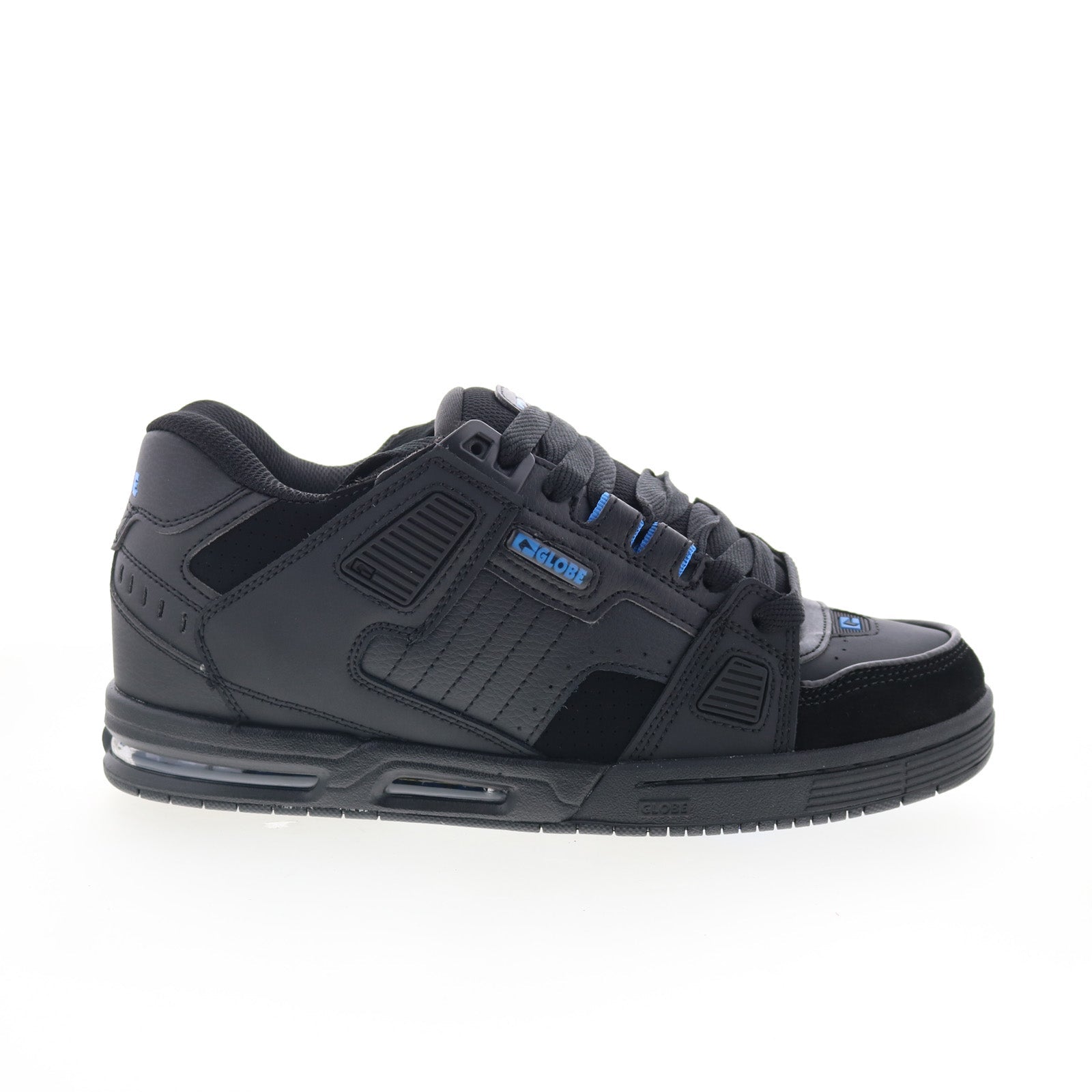 gbsabr_sabre_onyx_blue_01_773bd148-30d1-4551-8f82-5a1a5e5653b3 Globe Sabre GBSABR Mens Black Leather Lace Up Skate Inspired Sneakers Shoes - Image 1