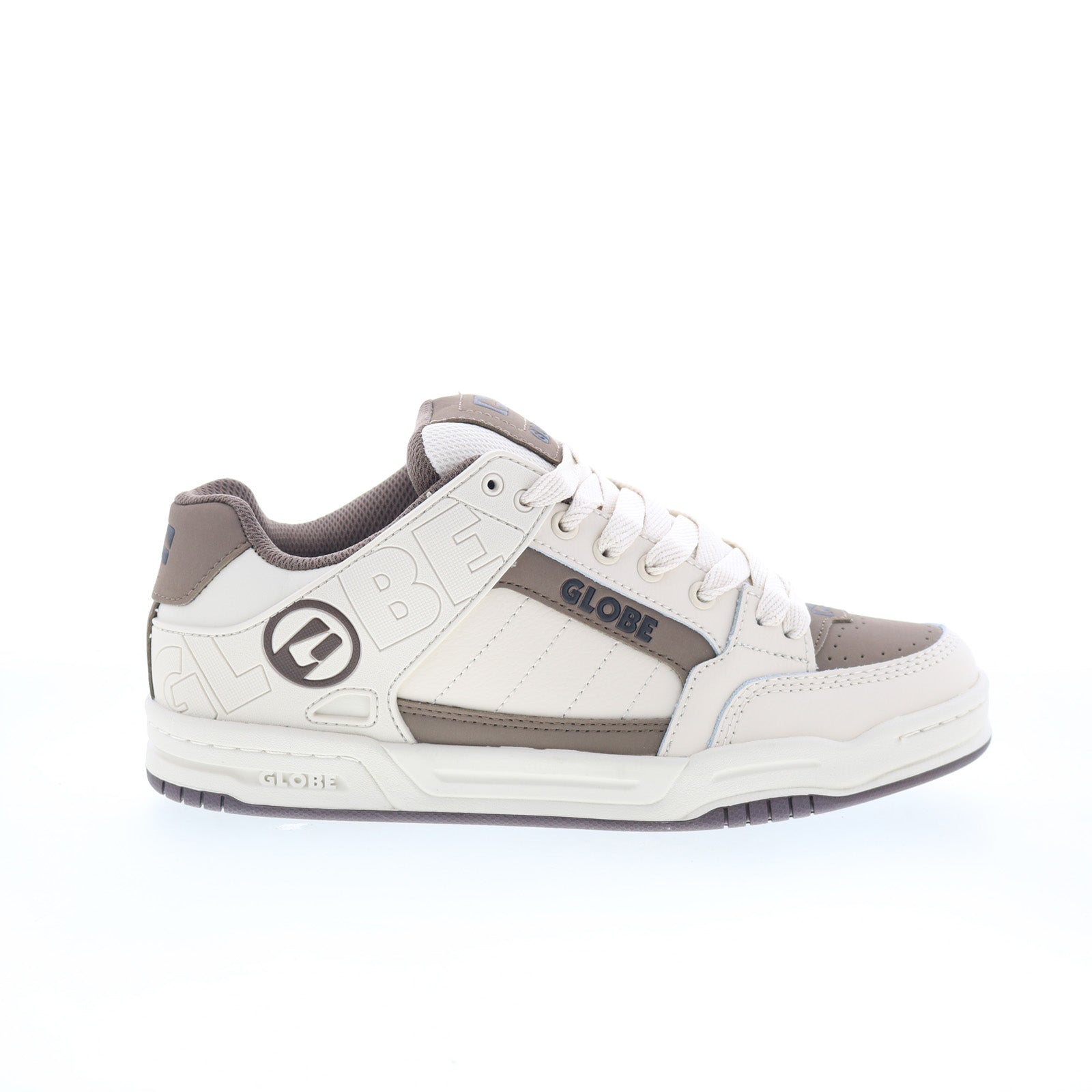gbtilt_tilt_parchment_01_6c7aea9d-1fe8-4b61-9cb5-83b70c8f34bc Globe Tilt GBTILT Mens Beige Leather Lace Up Skate Inspired Sneakers Shoes - Image 1