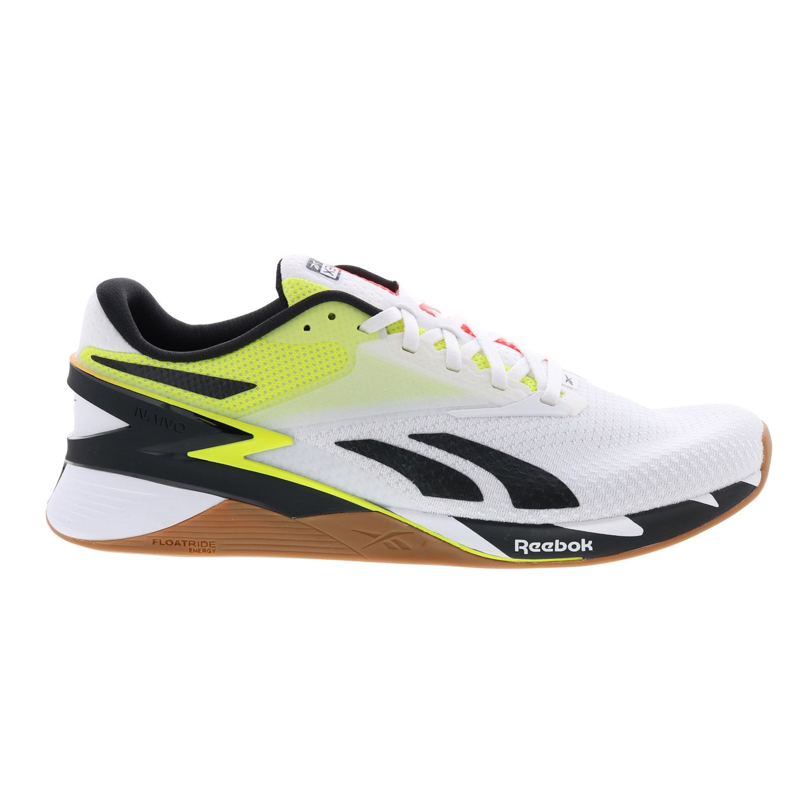 Reebok Nano X3 Mens White Synthetic Lace Up Athletic Cross Training Shoes - Image 1