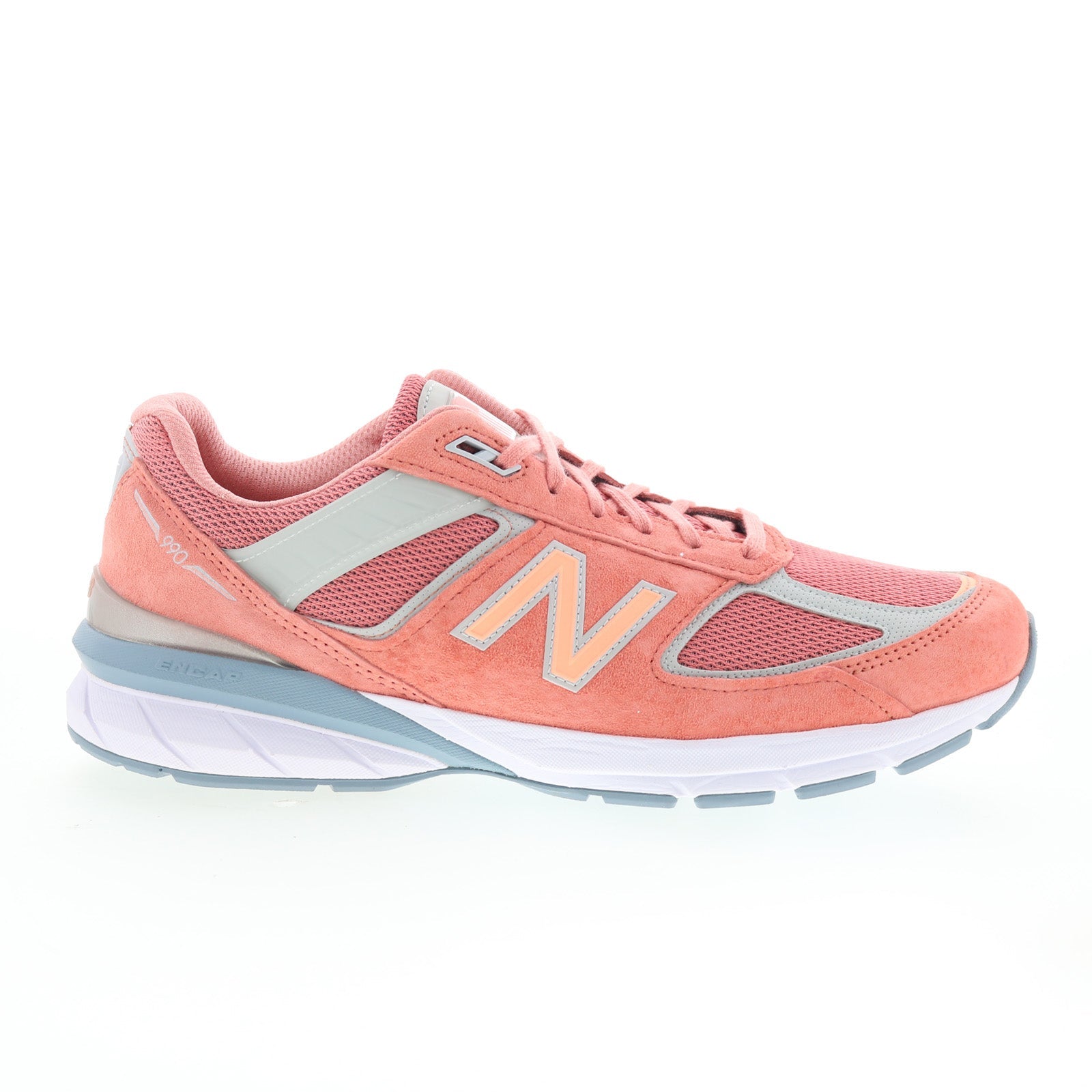 m990sr5_mens_ftwr_sunrise_01_3b34a382-e042-44d5-8d64-a091a786cb46 New Balance 990v5 Made In USA M990SR5 Mens Orange Lifestyle Sneakers Shoes - Image 1