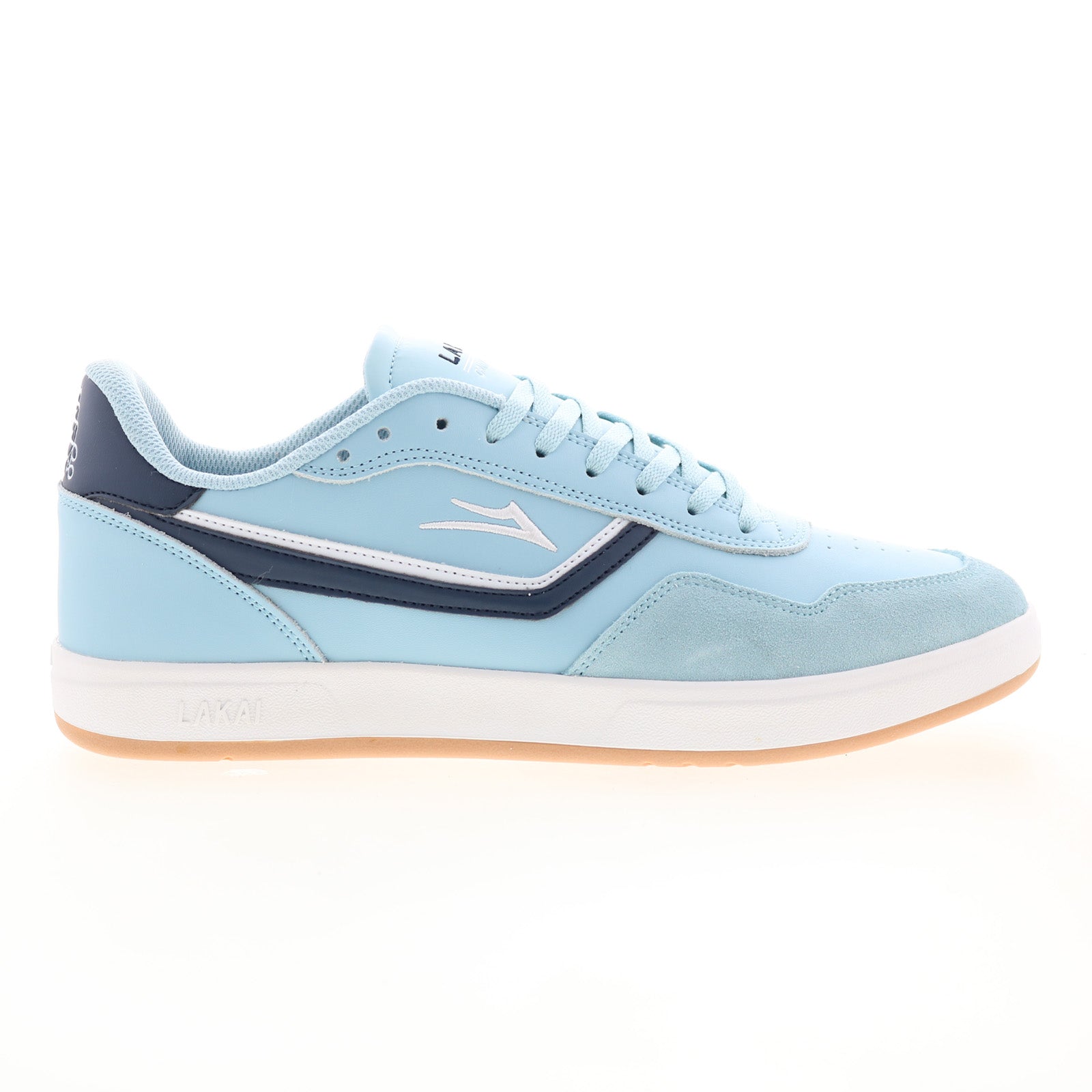 ms1240130b00-libls_terrace_light_blue_suede_01 Lakai Terrace MS1240130B00 Mens Blue Suede Skate Inspired Sneakers Shoes - Image 1