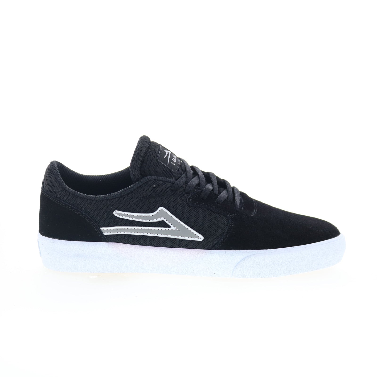 ms323-0264-a00_cardiff_black_suede_01_3654cca5-ab97-4ddd-b489-80f4ec945ff5 Lakai Cardiff MS3230264A00 Mens Black Suede Skate Inspired Sneakers Shoes - Image 1