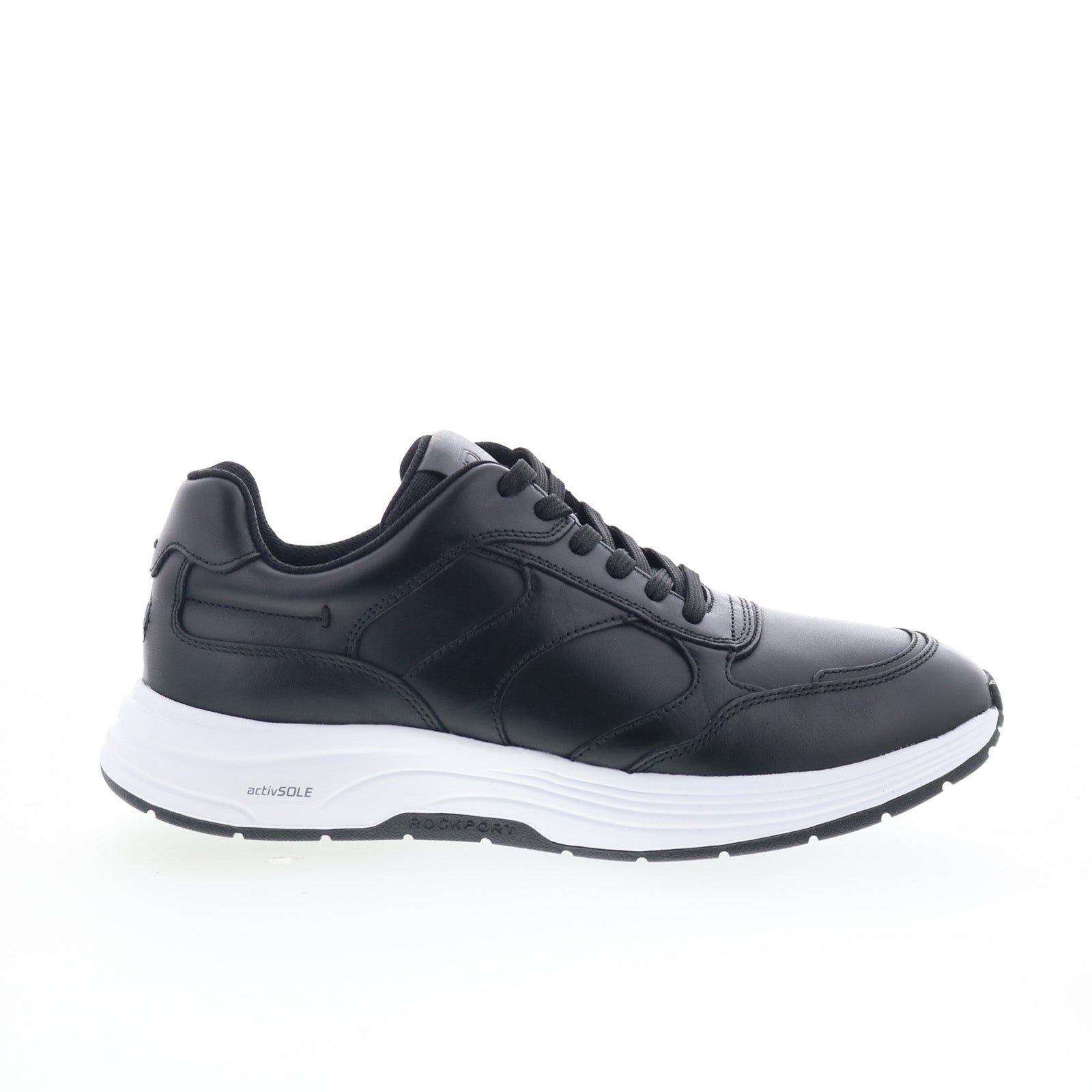 rmharrison2_black_01_8af29b54-89a0-451c-a3b6-8235ca2db080 Rockport Harrison 2 RMHARRISON2 Mens Black Wide Lifestyle Sneakers Shoes - Image 1