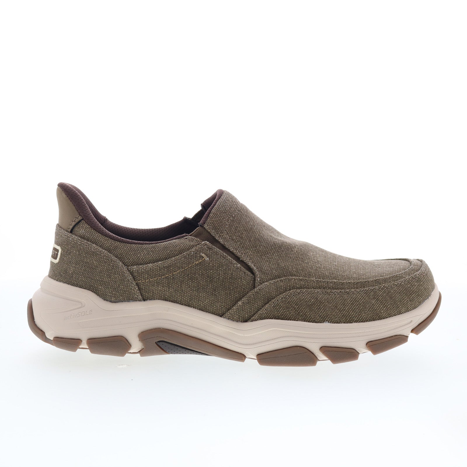 rmreece2_light_brown_01 Rockport Reece 2 RMREECE2 Mens Brown Wide Canvas Lifestyle Sneakers Shoes - Image 1